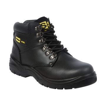 Black 6 Eye Hiker Boot