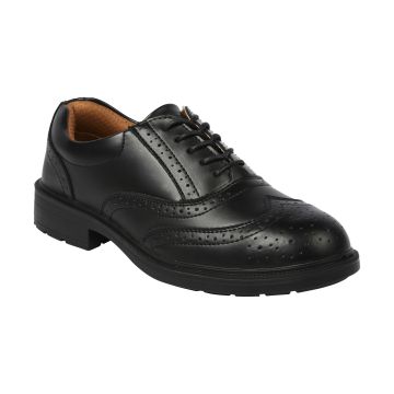 Black Brogue Safey Shoe