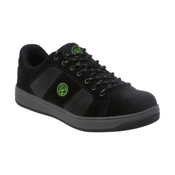 Black Suede Cup Sole Safety Trainer