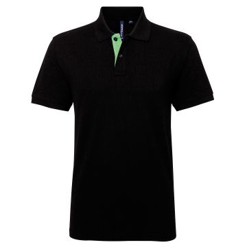 Men's classic fit contrast polo