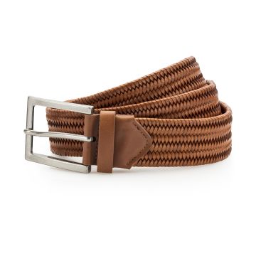 Leather braid belt