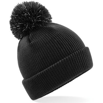 Junior reflective bobble beanie