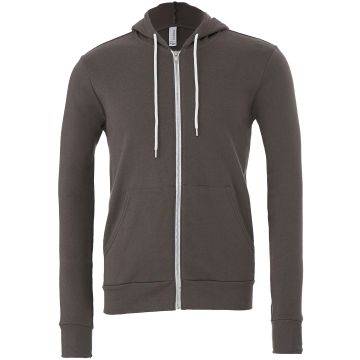 Unisex polycotton fleece full-zip hoodie