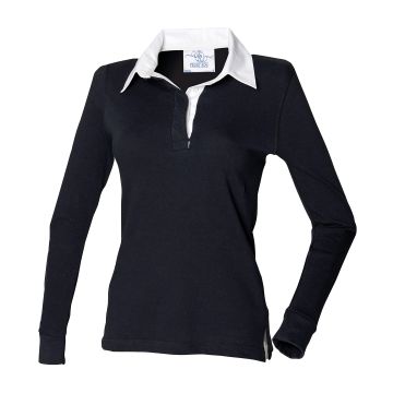 Women's long sleeve plain rugby shirt