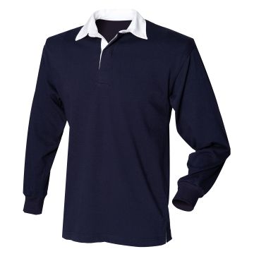 Kids long sleeve plain rugby shirt