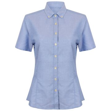 Women's modern short sleeve Oxford shirt