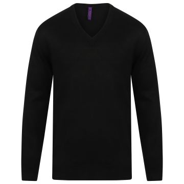 Cashmere touch acrylic v-neck jumper