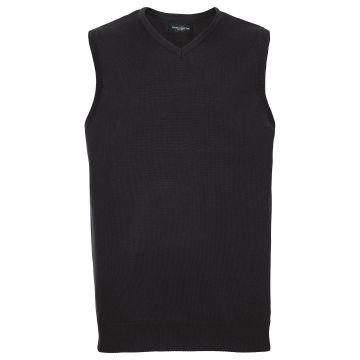 V-neck sleeveless knitted sweater