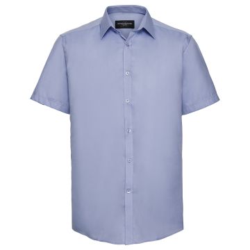 Short sleeve herringbone shirt