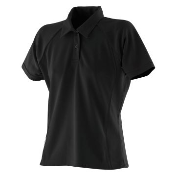 Women's piped performance polo