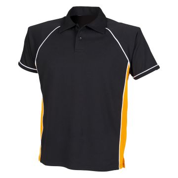 Kids piped performance polo