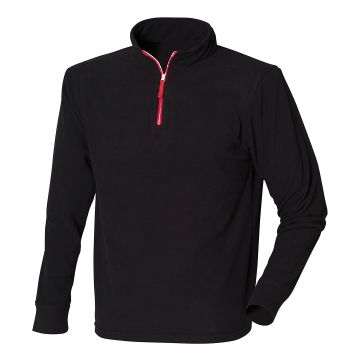 ï¿½ zip long sleeve fleece piped