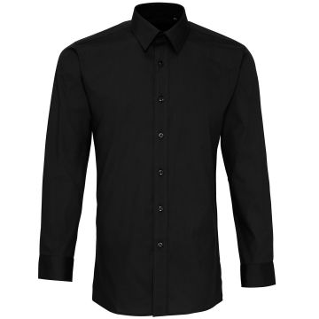 Poplin fitted long sleeve shirt