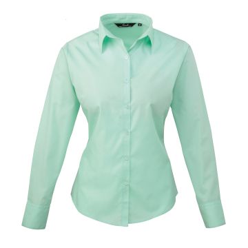 Women's poplin long sleeve blouse