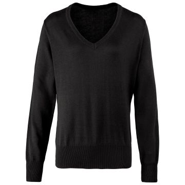 Women's v-neck knitted sweater