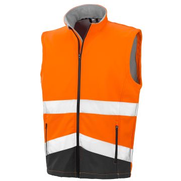 Printable safety softshell gilet