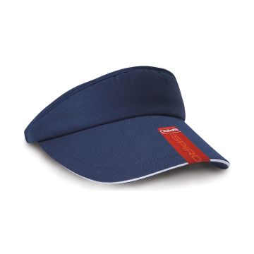 Herringbone sun visor with sandwich peak