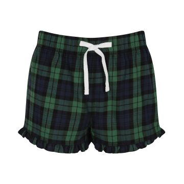 Women's tartan frill shorts