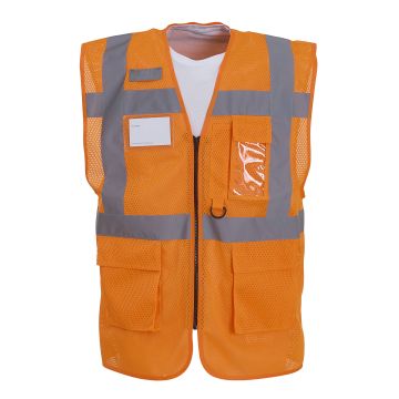 Hi-vis top cool open-mesh executive waistcoat (HVW820)