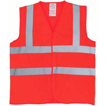 Flame-retardant hi-vis sleeveless waistcoat (HVW100FR)