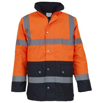 Hi-vis two-tone motorway jacket (HVP302)