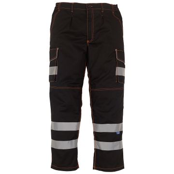 Hi-vis polycotton cargo trousers with kneepad pockets (HV018T/3M)