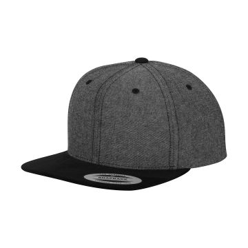 Chambray-suede snapback (6089CH)