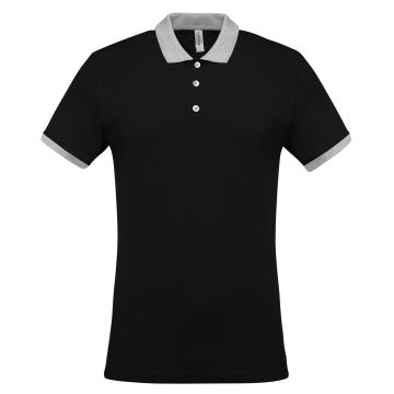 Two-tone piquï¿½ polo shirt