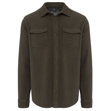 Sherpa-lined fleece overshirt