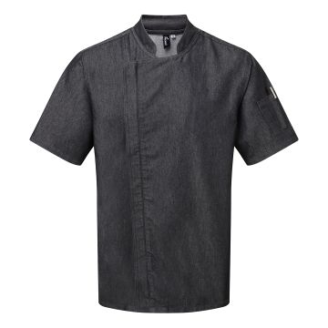 Chef's zip-close short sleeve jacket