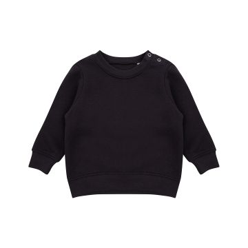 Crew neck sweatshirt with shoulder poppers