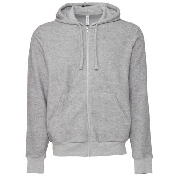 Unisex sueded fleece full-zip hoodie