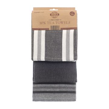 Pro Chef tea towel - Grey Stripe - One Size