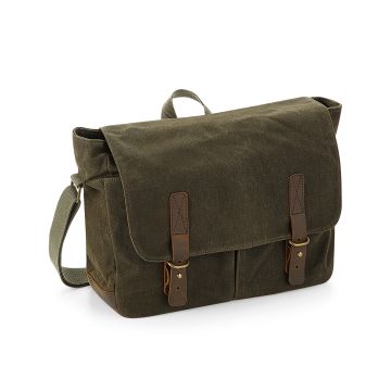 Heritage waxed canvas messenger