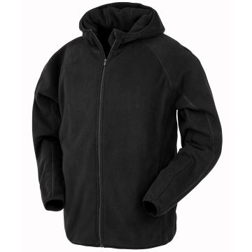 Recycled hooded microfleece jacket